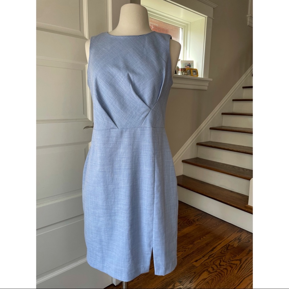 Banana republic blue sleeveless sheath dress sz 6